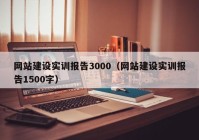 网站建设实训报告3000（网站建设实训报告1500字）