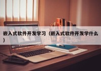 嵌入式软件开发学习（嵌入式软件开发学什么）