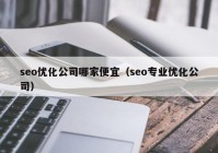 seo优化公司哪家便宜（seo专业优化公司）