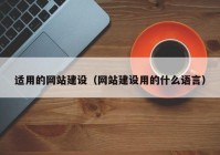 适用的网站建设（网站建设用的什么语言）